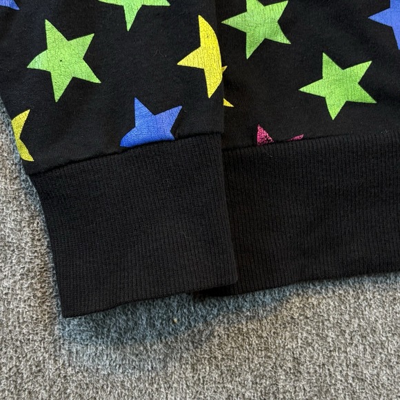 VTG Y2K Abbey Dawn Multi Color Star Zip Hoodie Size Large - Picture 13 of 15